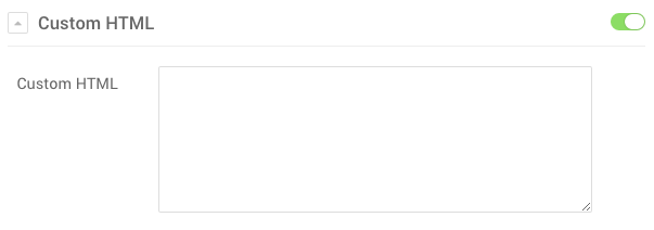 Custom HTML