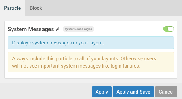 System Messages